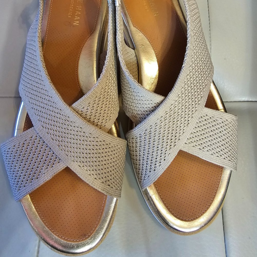 Cole Haan Sesame & Gold sandal